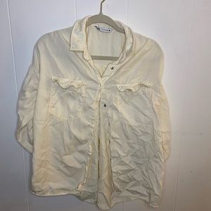 Flowy Off White Zara Button Down